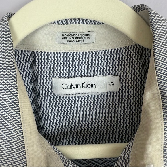 Calvin Klein Men's Gray Lightweight Casual Short Sleeve Shirt Size Large - Picture 3 of 10